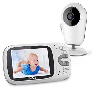 Imagem de Taktark Babá Eletrônica, BM603 Pro 3.2" Monitor Câmera para Bebê, Sem WiFi, Visão Noturna, Áudio Bidirecional, Sensor de Temperatura Ambiente, Som VOX Ativado, 8 Canções de Ninar