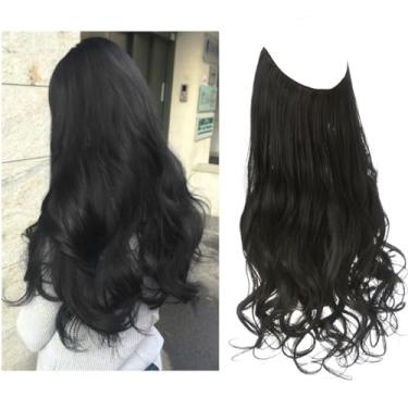 Imagem de Aplique de Cabelo Feminino Longo Alongamento Extensões de Cabelo para Mulheres (Modelo 06, 22 Polegadas)