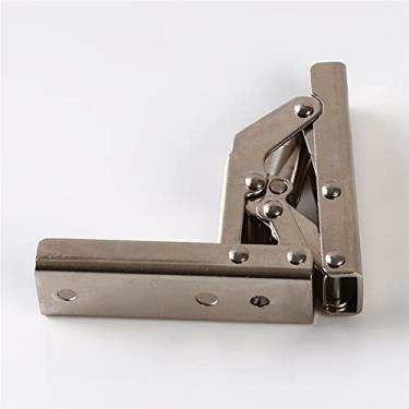 Imagem de Dobradiça de armário dobradiça dobrável de 90 graus de aço laminado a frio porta armário dobradiça de mesa móveis conexão de canto ferragens acessórios para casa
