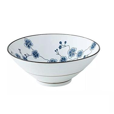 Imagem de GUIPAIHAI Tigela de cerâmica para macarrão de 20 cm com formato de chifre criativo para casa tigela de sopa quente (cor: C)