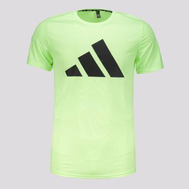 Imagem de Camiseta Adidas Run It Verde Fluorescente-Masculino