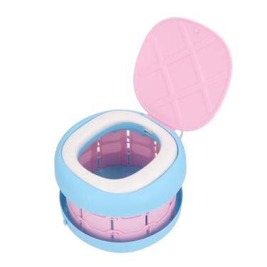 Imagem de Vaso Sanitário Dobrável para Crianças, Penico de Viagem para Crianças Multifuncional Confortável Portátil Fácil de Limpar Leve para Meninos para Emergência Ao Ar Livre (Rosa)