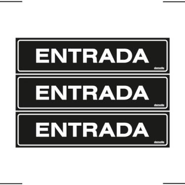 Imagem de Combo 3 Placas De Sinalização Entrada 30x7 Ekomunike - A-422 F9e