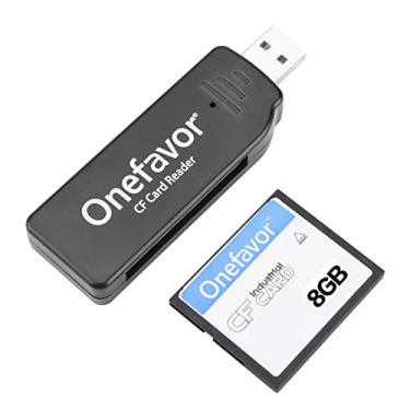Imagem de Onefavor Leitor de cartões CF, leitor e gravador USB de cartão de memória compacto Flash CF (com cartão CF 8G)