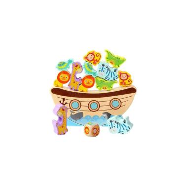 Imagem de Brinquedos didáticos de blocos de madeira para crianças