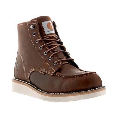 Imagem de Carhartt Cmw6095 Bota de trabalho anabela masculina casual de 15 cm, Brown Oil Tanned Leather, 15 Wide