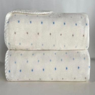 Imagem de Manta Velvet Star Azul Bebê - Laço Bebê