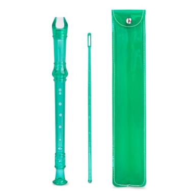 Imagem de Hennaja Instrumento de gravação para crianças iniciantes e adultos, 8 furos soprano descendente flauta musical com vara de limpeza e bolsa de estojo para escola estudante entretenimento doméstico