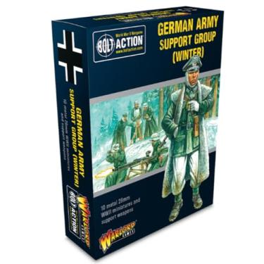 Imagem de WarLord Bolt Action German Army Support Group Winter Figures 1:56 WWII Military Wargaming Plastic Model Kit 402212009, unpainted