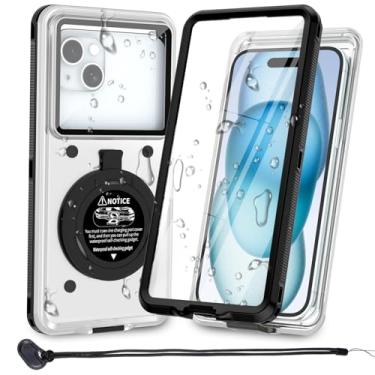 Imagem de Lekente Capa de telefone impermeável de mergulho, capa de telefone subaquática de 6,9 polegadas para mergulho com snorkel, capa universal à prova d'água para iPhone 15 14 13 12 Pro Max Samsung Galaxy