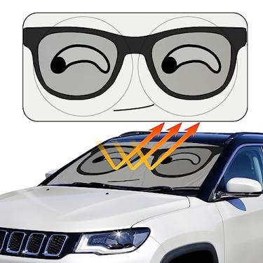 Imagem de Guarda-sol para carro, para-brisa bonito, guarda-sol, AYAMAYA, portátil, grande, fofo, desenho animado, janela, para-sol, automotivo, externo, protetor de raios UV, à prova d'água, pala de sol