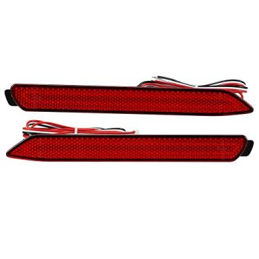 Imagem de A ABSOPRO Refletor de para-choque traseiro luz traseira de freio de neblina 81910-48012 luz sequencial vermelha para Toyota RAV4 2019-2021 para Toyota Avalon 2013-2018 lente vermelha (conjunto de 2)