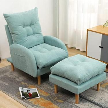 Imagem de Poltrona reclinável de sofá ajustável com apoio para os pés, cadeira de sofá de 3 posições, cadeiras reclináveis, poltrona reclinável para sala de estar, quarto, carga de 150 kg, J