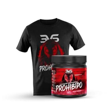 Imagem de 3VS Nutrition Combo Pré Treino Prohibido Sabor Ponche de Frutas 360g + Camiseta Exclusiva Prohibido Tam. M