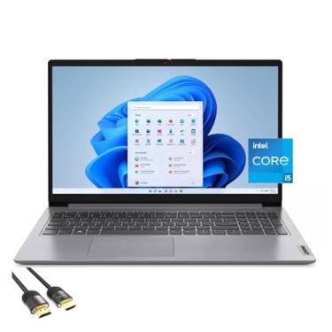 Imagem de Lenovo IdeaPad Laptop fino e leve FHD de 15,6 polegadas, Intel 10 núcleos i5-1235U de 12ª geração, 16 GB de RAM, SSD PCIe de 1 TB, USB-C, HDMI, WiFi 6, teclado, webcam, leitor de cartão SD, cabo HDMI