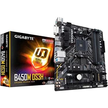 Imagem de Gigabyte B450M DS3H (AMD Ryzen AM4/Micro ATX/M.2/HMDI/DVI/USB 3.1/DDR4/placa-mãe)