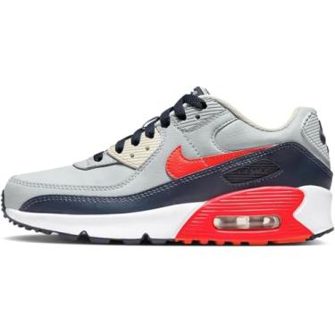 Imagem de Nike Tênis masculino Air Max 90 Ltr PS, Cinza/azul marinho/vermelho-cinza, 17