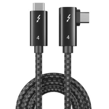 Imagem de Cabo USB-C Thunderbolt 4 40Gbps 90° 8K 60Hz PD 100W 2 Metros