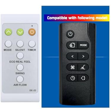 Imagem de Controle remoto de substituição para ar-condicionado portátil Delonghi 5515110981 PACEL390HLWKC-3ALBK PAC EL390HLWKC-3AL BK PACEL390HLWKC3ALBK PAC EL 92 SILENT PACEL92SILENT PAC EX130 ECOREAL FEEL BK