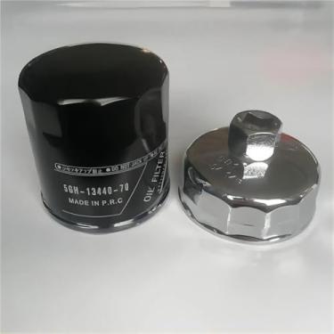 Imagem de MvpYaoBaiGe Filtro de óleo 5GH-13440-70 compatível com motor de popa Yamaha 15HP-115HP Yamaha série 700/1050/1100, ferramenta com filtro