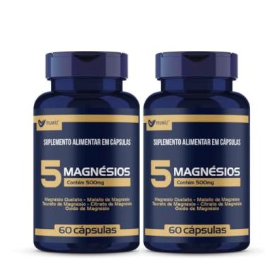Imagem de Kit 2x 5 Magnesio Quelato Malato Taurato 60 Cápsulas Muwiz