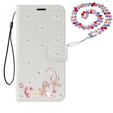 Imagem de Capa para Nokia G50 5G, capa protetora de couro brilhante e alça de pescoço [suporte] [compartimentos para cartões] [fecho magnético] para Nokia G50 5G capa de telefone (# 34)