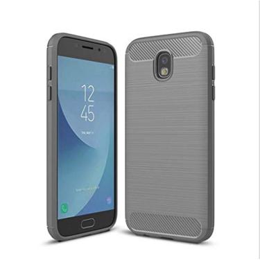 Imagem de Capa para Samsung Galaxy J7 Sky Pro, capa de material de fibra de carbono, suave antiderrapante, macia, anti-impressões digitais, capa totalmente protetora para Samsung Galaxy J7 Sky Pro