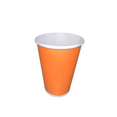 Imagem de Copo de papel 180 ml biodegradavel Cores variadas descartável 100 unidades (Laranja)