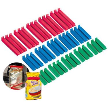 Imagem de Kit 45 Prendedor De Plástico Para Embalagens Lacra Ordene