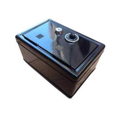 Imagem de Dynwave Cofrinho de ferro, caixa de economia de dinheiro, cofre para moedas, cofre para festa de mesa, itens colecionáveis, Preto