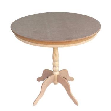 Imagem de Mesa Redonda Pé Torneado Desmontável Festa  (cru) - Medeiros Decor