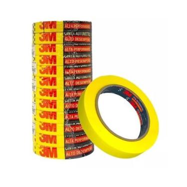 Imagem de Kit 12 Fita Crepe Automotiva 3M 18MM X 40M ALTA Performance