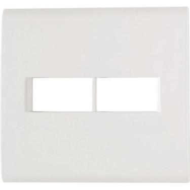 Imagem de Placa P/ 2 Modulos C/ Suporte 4x4 - Tramontina Liz