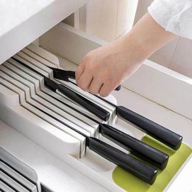 Imagem de Titular da faca de cozinha armazenamento palete garfo carrinho separaç
