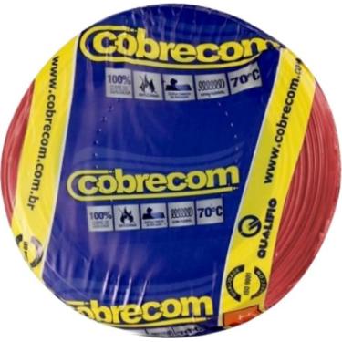Imagem de Fio Cabo Cabinho Flexível 4mm 100 metros - Cobrecom, Vermelho