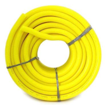 Imagem de Conduíte Eletr. Corrugado Amarelo 3/4 X 50M - Anti-Chama Pvc - Tubos B