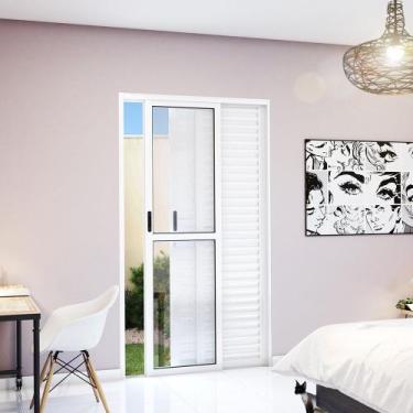 Imagem de Porta Balcão de Aluminio 3 Folhas 213x150 Riobras Aluminio