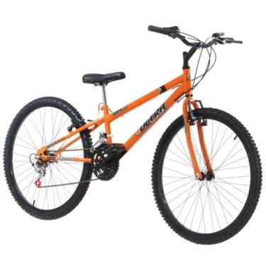 Imagem de Bicicleta de Passeio Ultra Bikes Esporte Rebaixada Aro 26 Reforçada Freio V-Brake – 18 Marchas Laranja