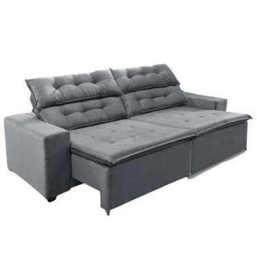 Imagem de Sofá  Concept 2,20 metros Retrátil  e reclinável com Molas Suede Light