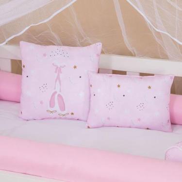 Imagem de Kit Almofada 2 Peças Decorativa Menina para Bebe Infantil - Zan Baby, 