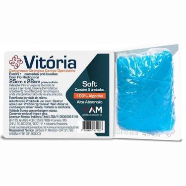 Imagem de Compressa Campo Operatório Estéril 25cm x 28cm com Fio Radiopaco 5 Uni