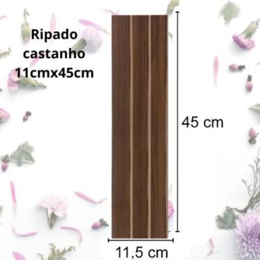 Imagem de REVESTIMENTO RIPADO-Kit 40 Módulos MDF painel 11cmx45cm Placa Adesiva 