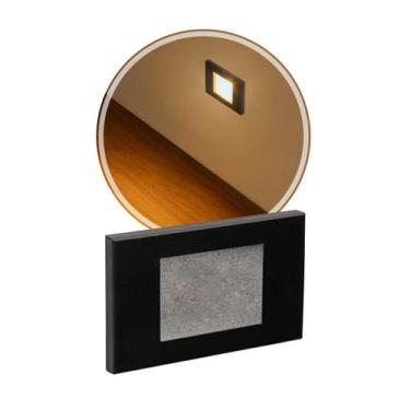 Imagem de 2X Balizador Embutir Parede Escada Caixa 4x2 PRETO ST1314 - Starlumen,