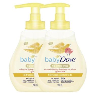 Imagem de Kit 2 Sabonetes Líquido Baby Dove Hidratação Glicerinada da Cabeça aos