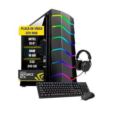 Imagem de Pc Gamer I5 6º 16Gb Gtx 1650 4Gb Ssd 240Gb - Amorim Shop