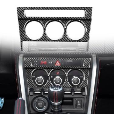 Imagem de FINMOKAL Acabamento da tampa do painel do puxador do ar condicionado do carro de fibra de carbono compatível com Toyota GT86 BRZ Subaru 2012-2016