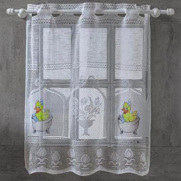 Imagem de Cortina Vitro De Banheiro Para Janela 0,80x0,80m Renda Branco