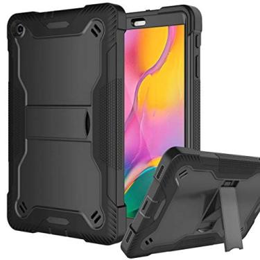 Imagem de Fingic Capa para Samsung Galaxy Tab A 10.1 2019 (não para A10.1 2016/A7 10.4 2022/2020/ A8 10.5 2021/A10.5 2018) Capa resistente à prova de choque com suporte para Tab A 10.1 2019 (SM-T510/T510/T518