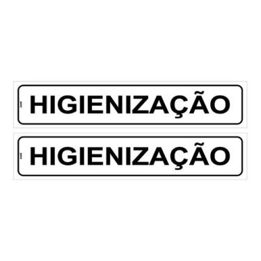 Imagem de Kit com 2 Placas de Sinalização - Higienização em PS (Poliestireno) - 