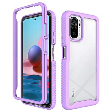 Imagem de Kukoufey Capa compatível com Xiaomi Poco M5s, compatível com Xiaomi Redmi Note 10 4G, capa protetora antiqueda e absorção de choque compatível com Xiaomi Redmi Note 10s 4G capa roxa
